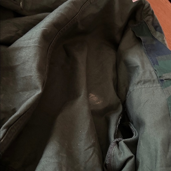 Free People Seize the Day Green Black Camouflage Print Utility Jacket Sz Small - Picture 15 of 16